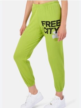 Free City Logo Sweatpants in Hopper Green  XS NWOT
